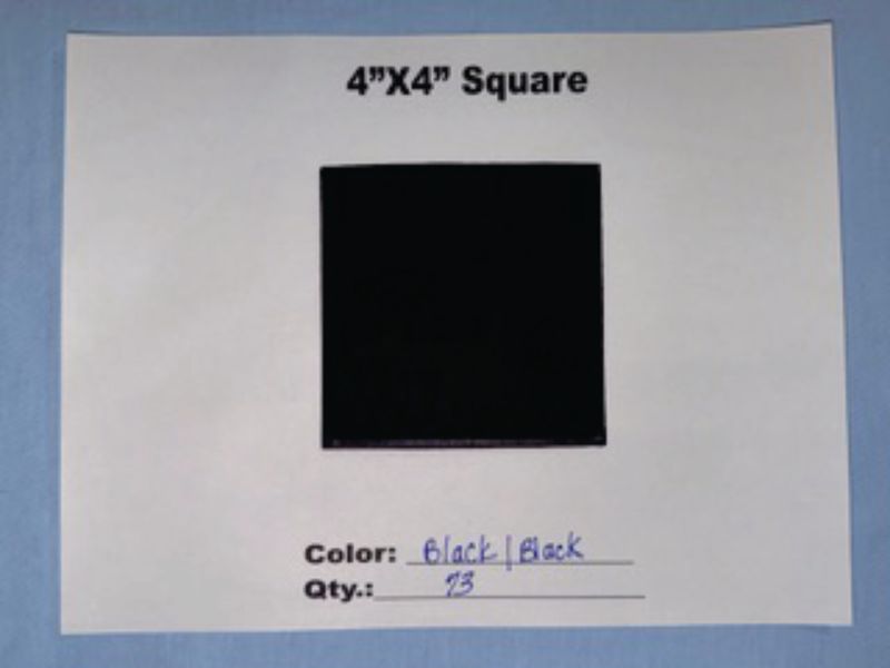4" SQUARE PATCH BLACK/BLACK 25 @ 18.00