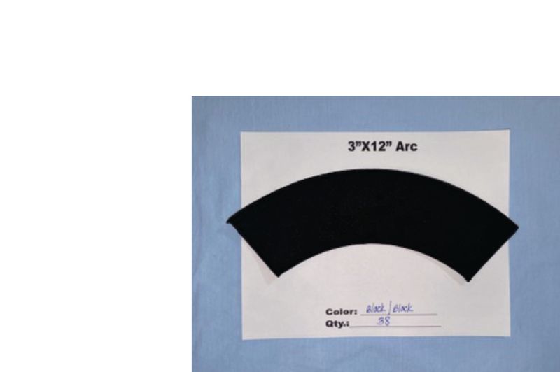 3" X 12" ARC BLACK/BLACK  QTY 38 @ 22.50