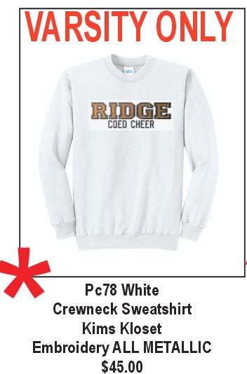 FRHS Cheer Crewneck Sweatshirt REQUIRED VARSITY ONLY