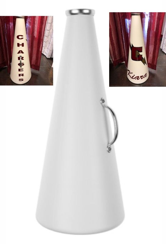 CHS CHEER 25" White Megaphone with Full Decals