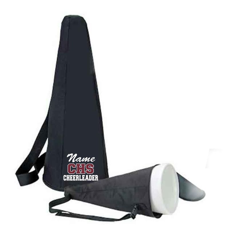 CHS CHEER 25" Black Megaphone with Embroidered Logo and Name