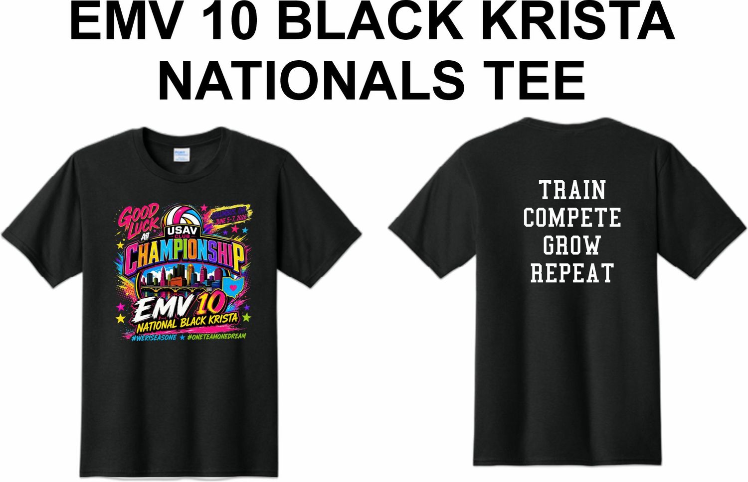 EMV 10 BLACK KRISTA NATIONAL TEE