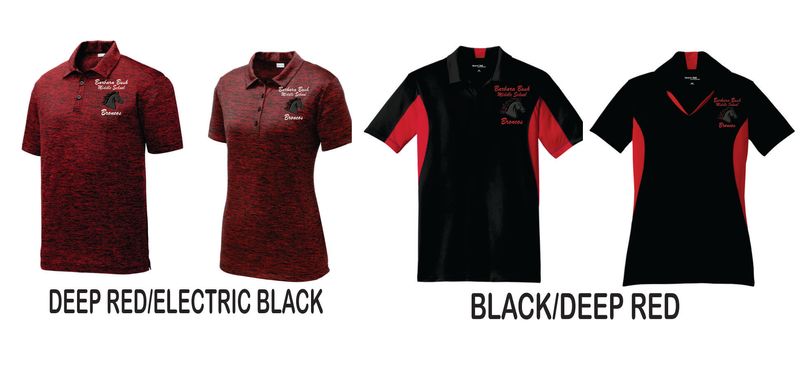 BBMS Sport-Tek® PosiCharge® Electric Heather Polo OR Sport-Tek® Side Blocked Micropique Sport-Wick® Polo