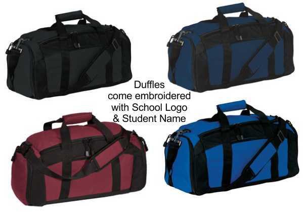 DUFFLE BAG (COLOR OPTION NOT AVAILABLE - will match color of school only)