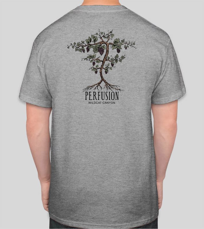 Perfusion T-shirt front CURRENTLY AVAILABLE IN MEDIUM ONLY