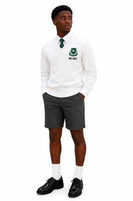 White School Pullover Knit • Ideal for Matrics