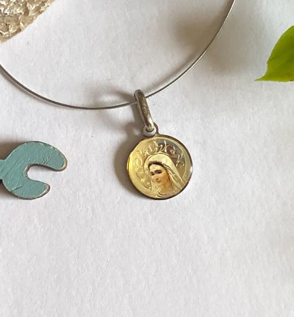 ​Collier in Silber 925/- mit Madonna- Anhänger