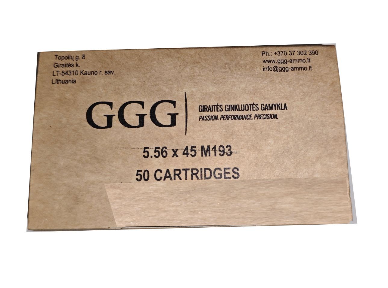 Amunicja GGG kal. 5,56×45 M193 55gr FMJ