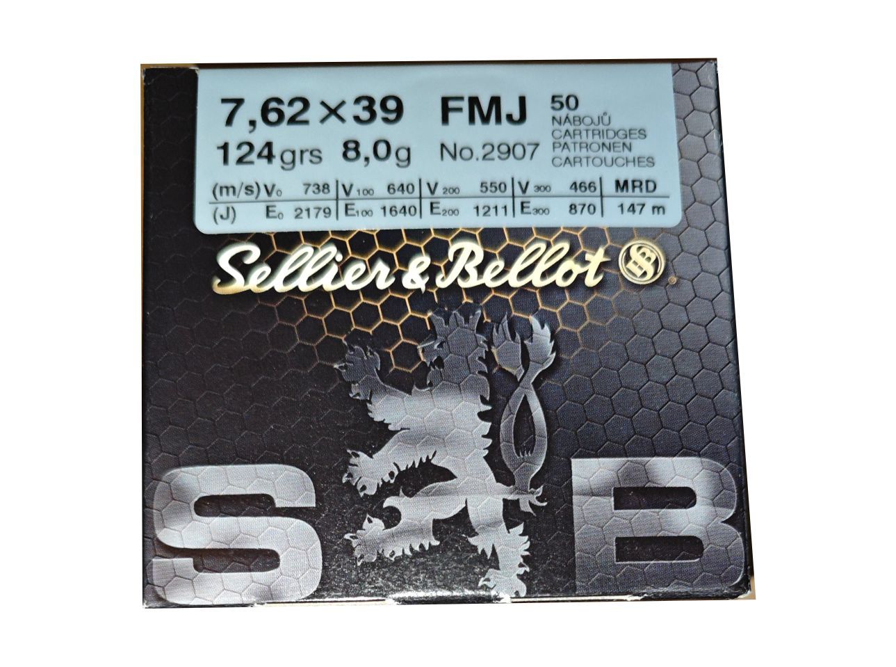 Amunicja S&amp;B 7,62X39 FMJ TRENING