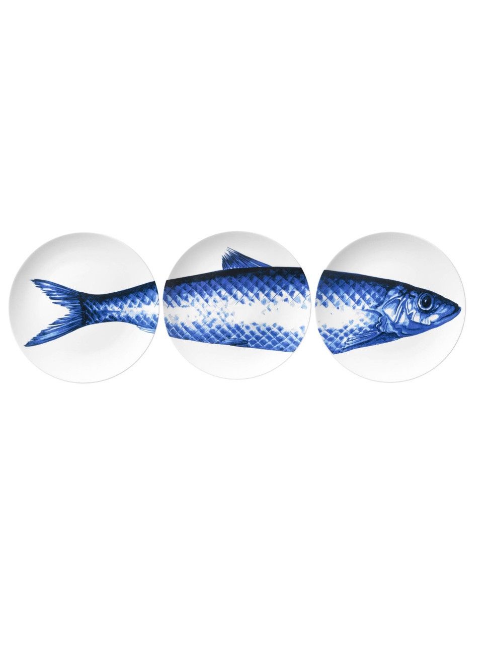 Heinen | Wandbord Vis - Drieluik - Delfts blauw