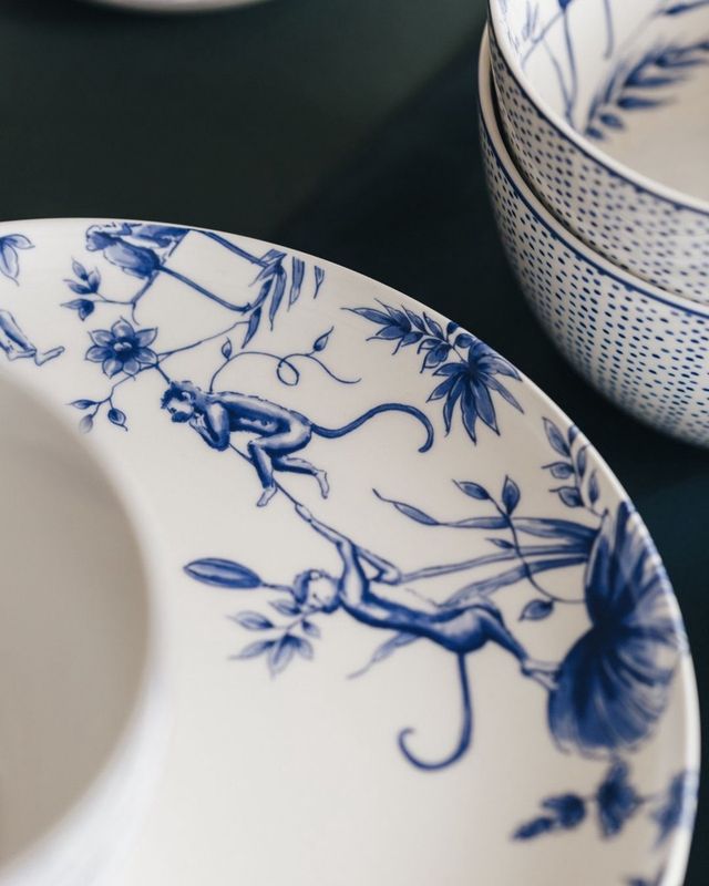 Heinen | Dinerbord Aapjes - Porselein - 26 cm