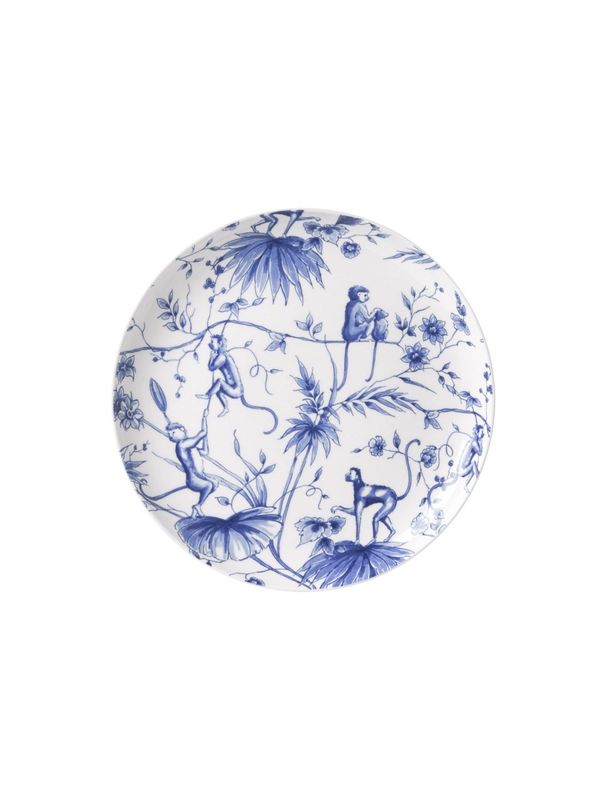 Heinen Delfts Blauw | Ontbijtbord aapjes - 21cm