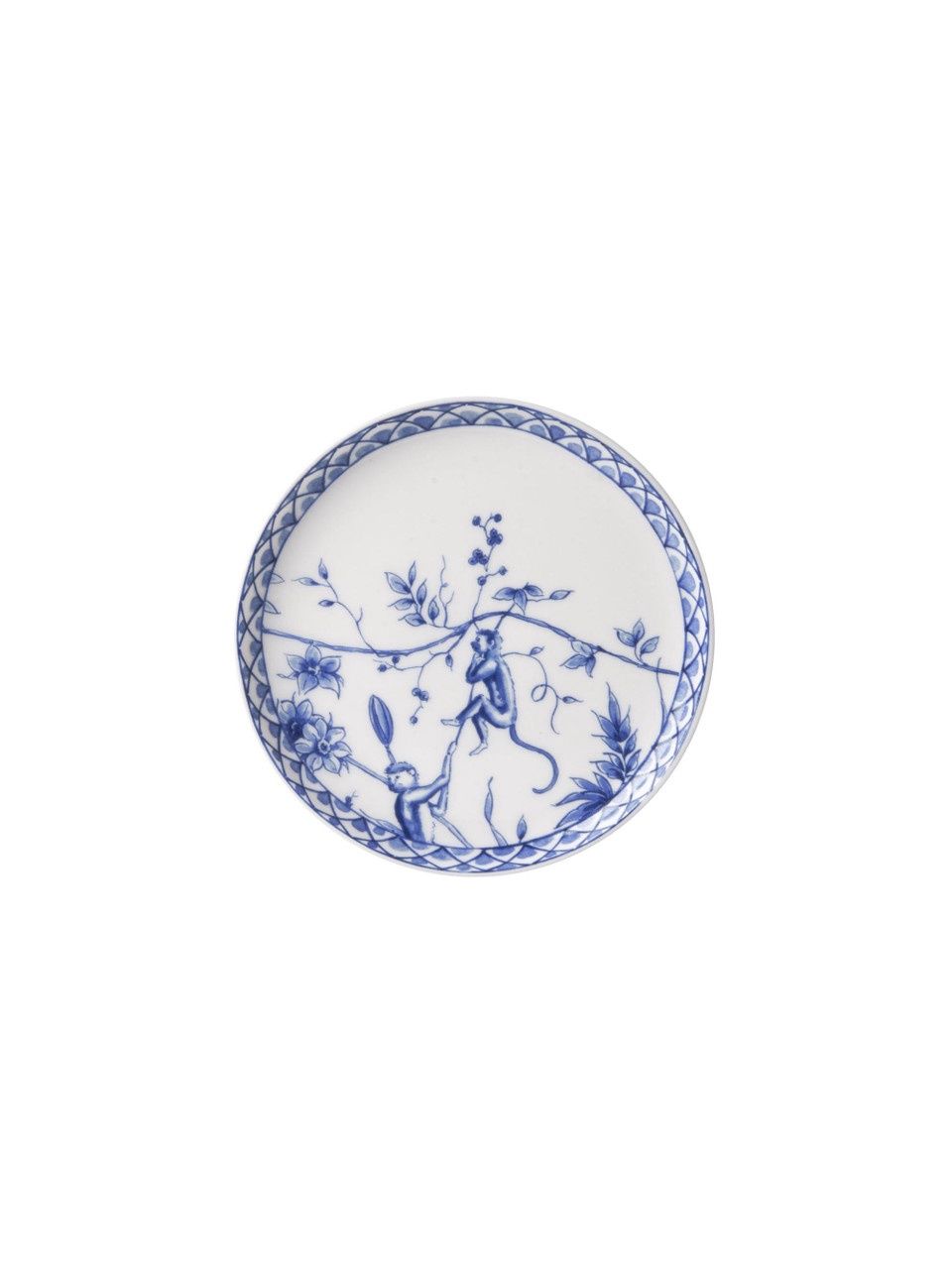 Heinen Delfts Blauw | Petit four bord Aapjes - 12 cm