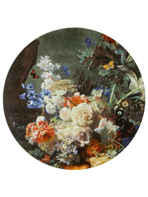 Heinen Delfts Blauw | Wandbord Bloemenpracht - 42cm