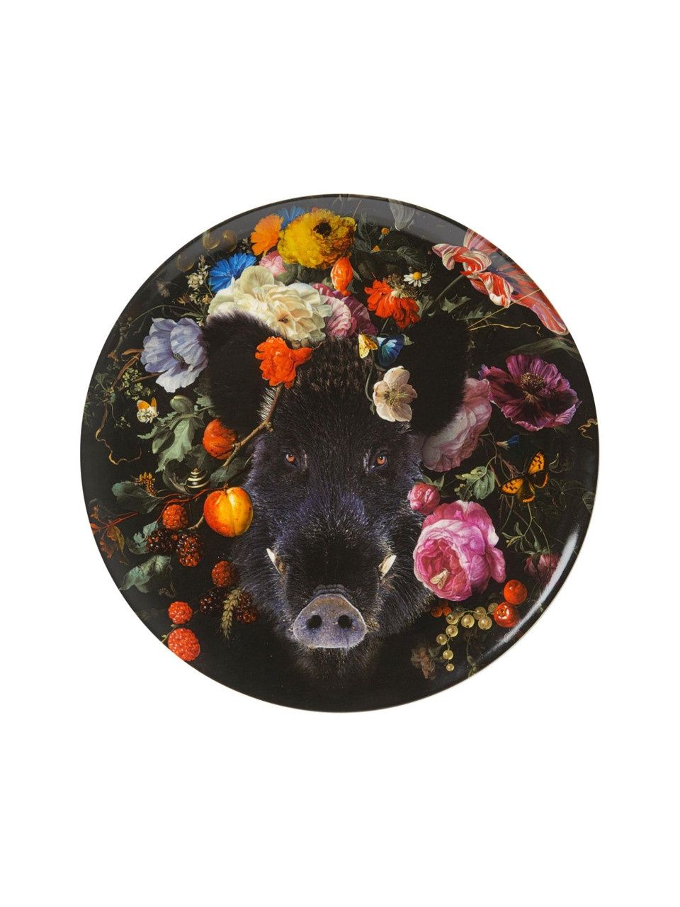 Heinen Delfts Blauw | Wandbord Everzwijn - 26cm