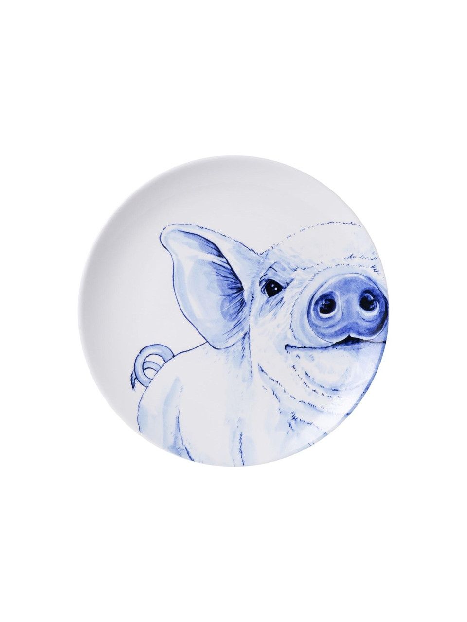 Heinen Delfts Blauw | Wandbord Varken - 20cm