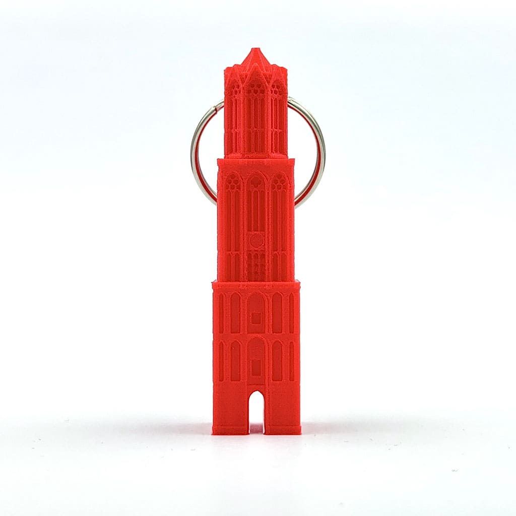 3D marks | Domtoren sleutelhanger groot, Colour: Helder rood