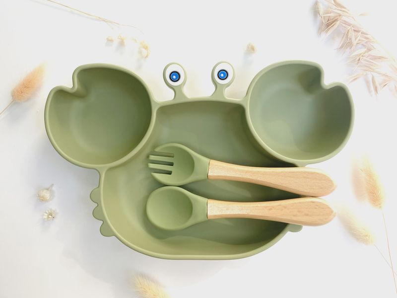 Les Petits Citrons I Maaltijdset in de vorm van een krab + bestek