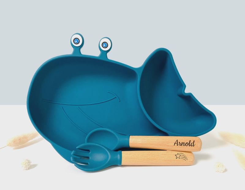 Les Petits Citrons I Maaltijdset in de vorm van een walvis + bestek