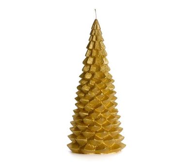 Rustik Lys I Kaars kerstboom goud (13,5 cm x 30 cm)