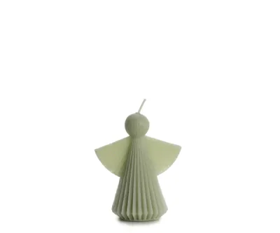 Rustik Lys I Kaars kerstengel (10 cm x 8,5 cm) I div. kleuren