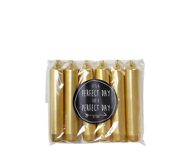 Rustik Lys | Perfect day kaarsen (set van 6) - goud