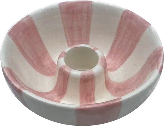 Homebound I Kaarsenstandaard roze strepen