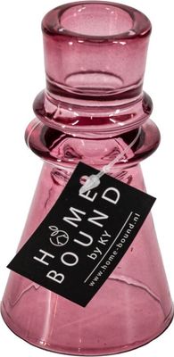 Homebound I Kandelaar roze glas
