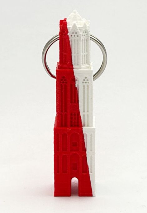 3D marks | Domtoren sleutelhanger klein, Colour: Rood/wit