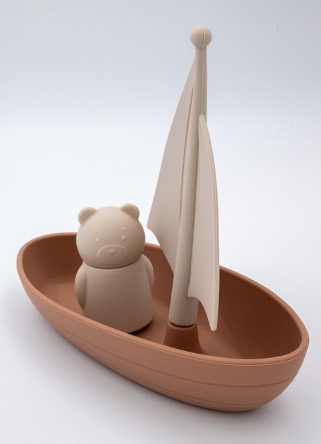 EigenwijZZjes I Beer op boot badspeelgoed (roze)