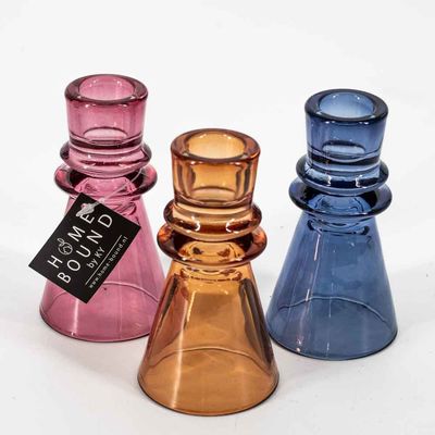 Homebound I Kandelaar blauw glas