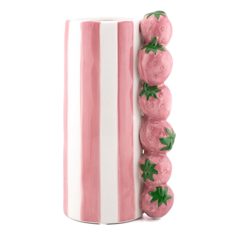 Homebound I Vaas gestreept met aardbeien