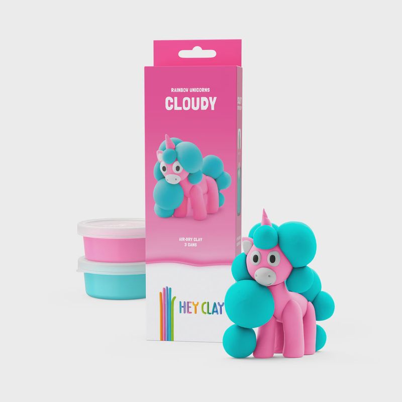 Hey Clay I Regenboog unicorn Cloudy