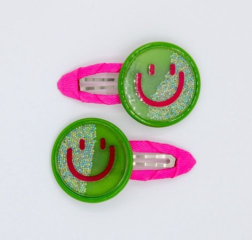 EigenwijZZjes I Haarspeldjes groene smiley