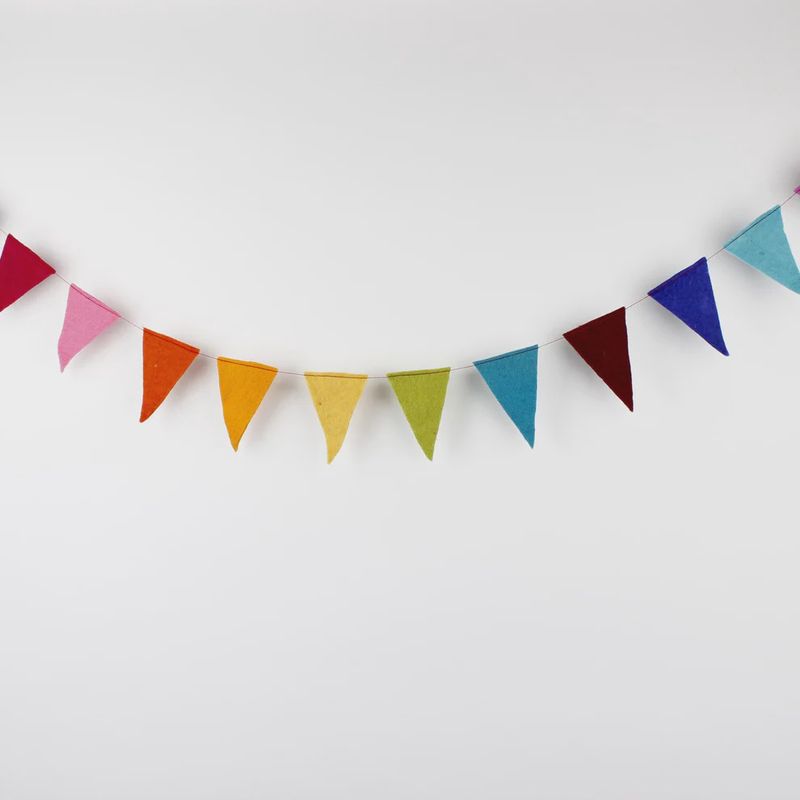 Sjaal met Verhaal I Slinger vlaggetjes multicolor