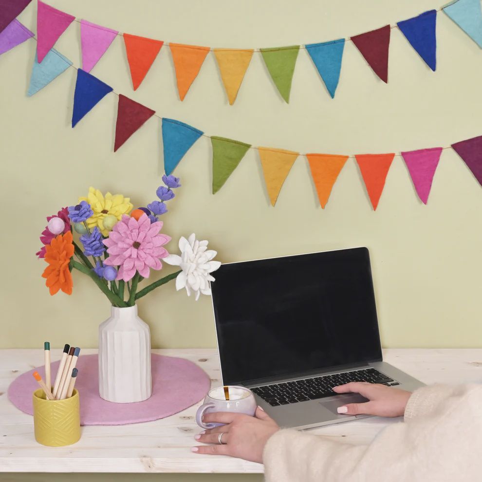 Sjaal met Verhaal I Slinger vlaggetjes multicolor