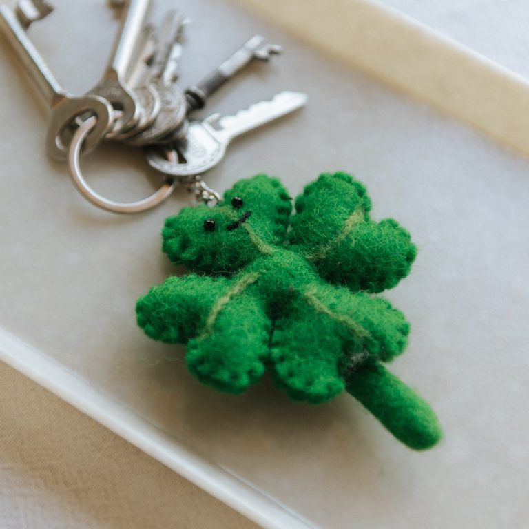 IKPAKJEIN I Sleutelhanger klavertje vier