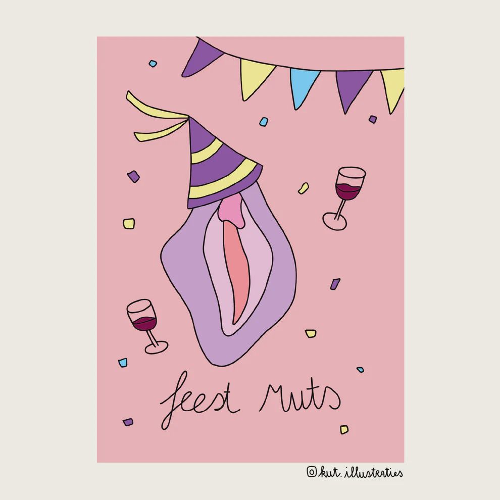 KUT.illustraties | Kaart Feestmuts