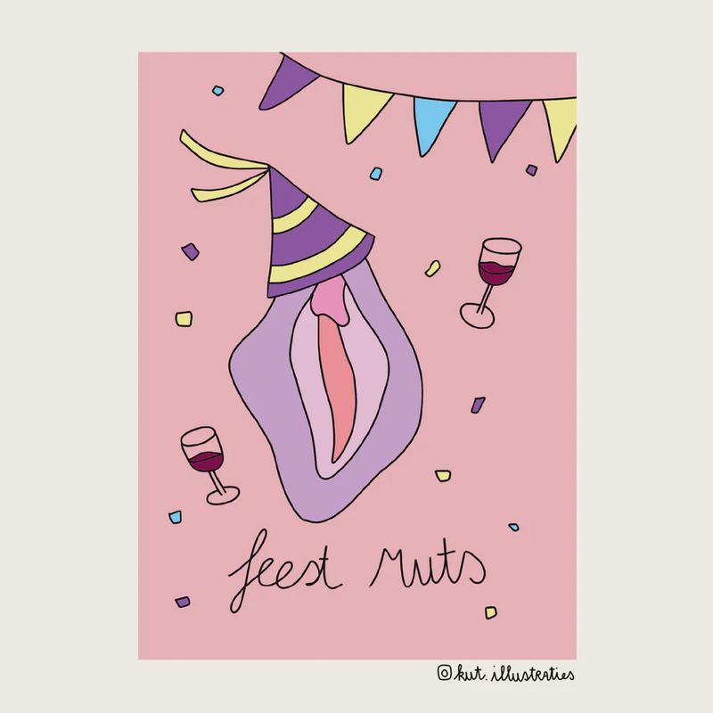 KUT.illustraties | Kaart Feestmuts