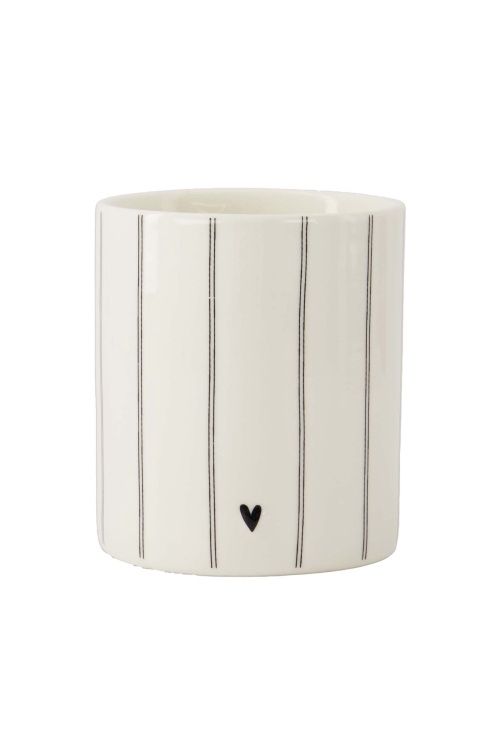 Zusss I Geurkaars keramiek zwarte strepen