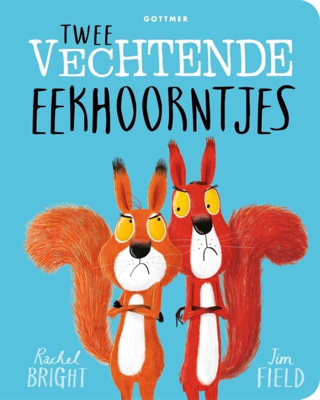 Kinderboek Twee vechtende eekhoorntjes
