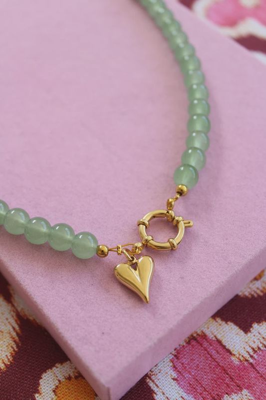 Kralenketting zeegroen