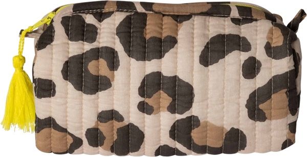 Make-up tasje luipaard bruin
