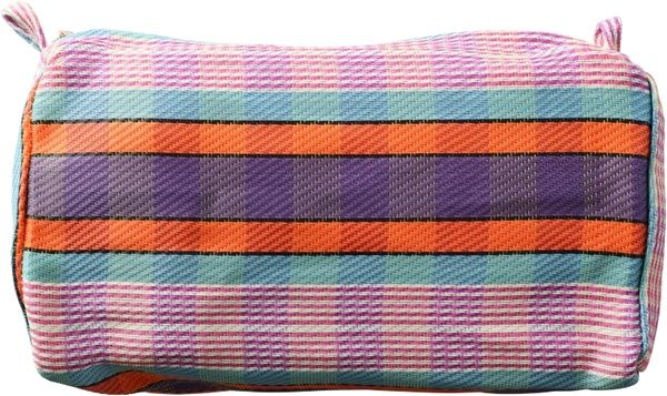 Toilettas paars/oranje/blauw/roze strepen