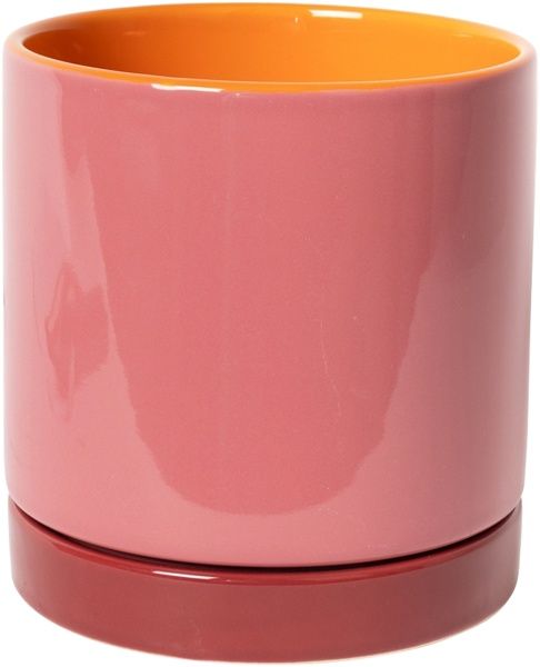 Bloempot rood/roze/oranje ø15 cm