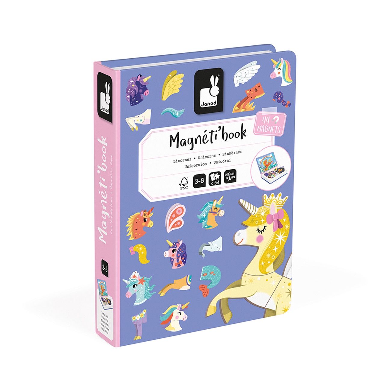 Janod I Magneetboek – Eenhoorn