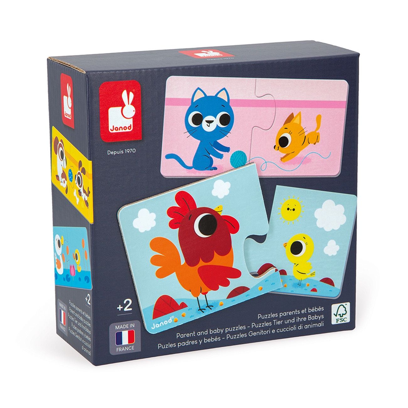 Janod I Puzzelspel ouders en babydieren