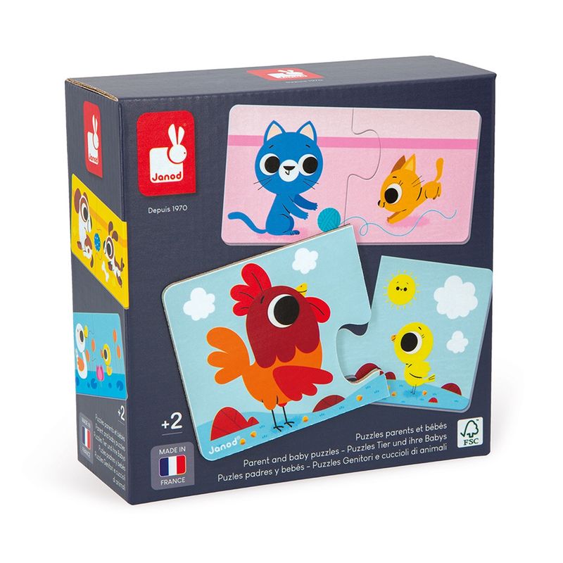 Janod I Puzzelspel ouders en babydieren