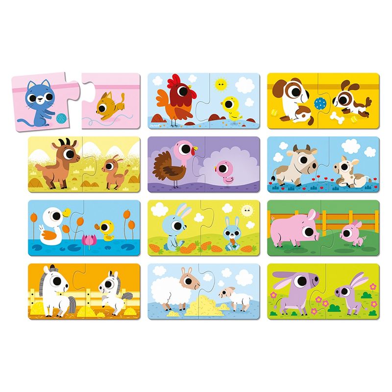 Janod I Puzzelspel ouders en babydieren