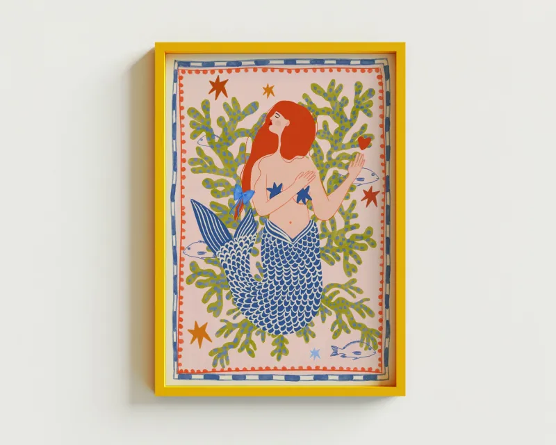 Carole Hillman I A5 poster zeemeermin